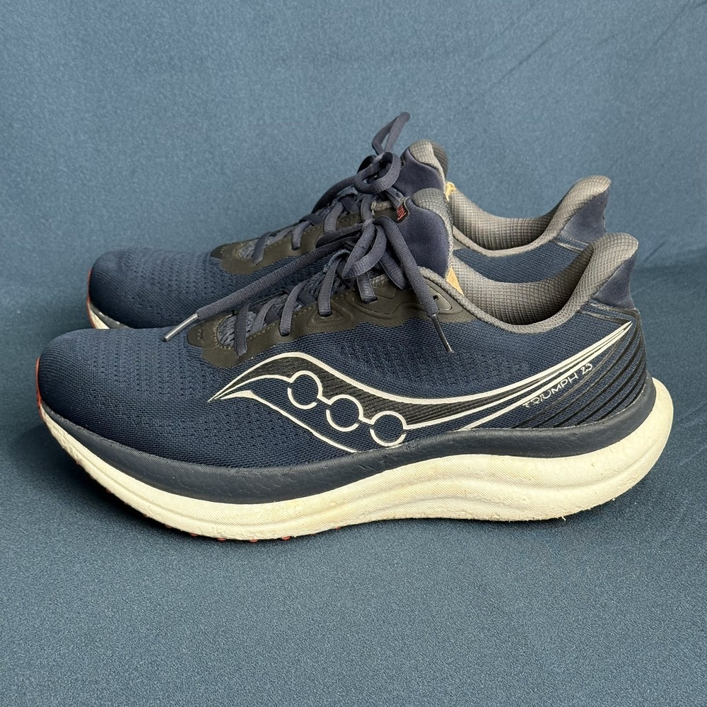 Saucony Triumph 23 Mens Size 11 Navy Red Running Shoes S21023-210 Sneakers